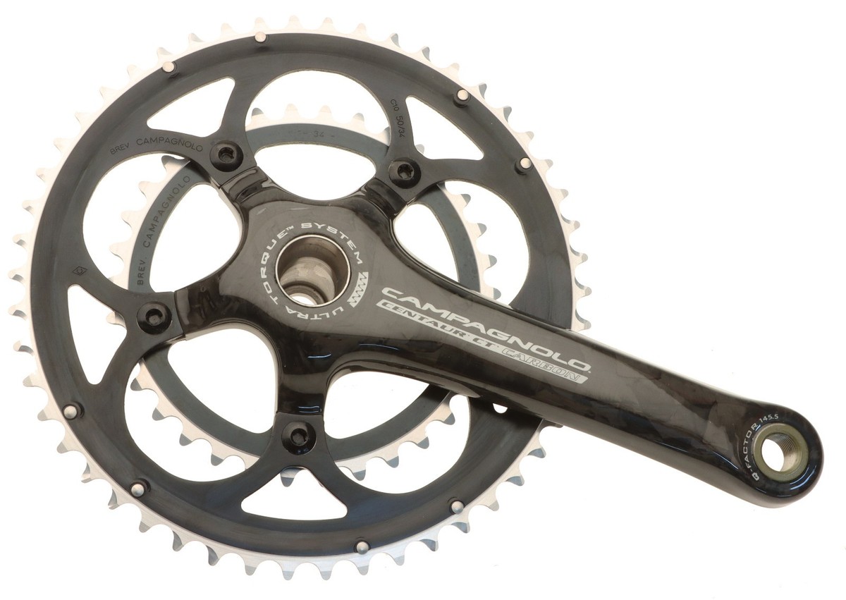 Campagnolo Centaur カーボンクランク 50-34T BB付き Campagnolo Centaur Compact Carbon Crankset 10s 50/34T 172.5mm '09