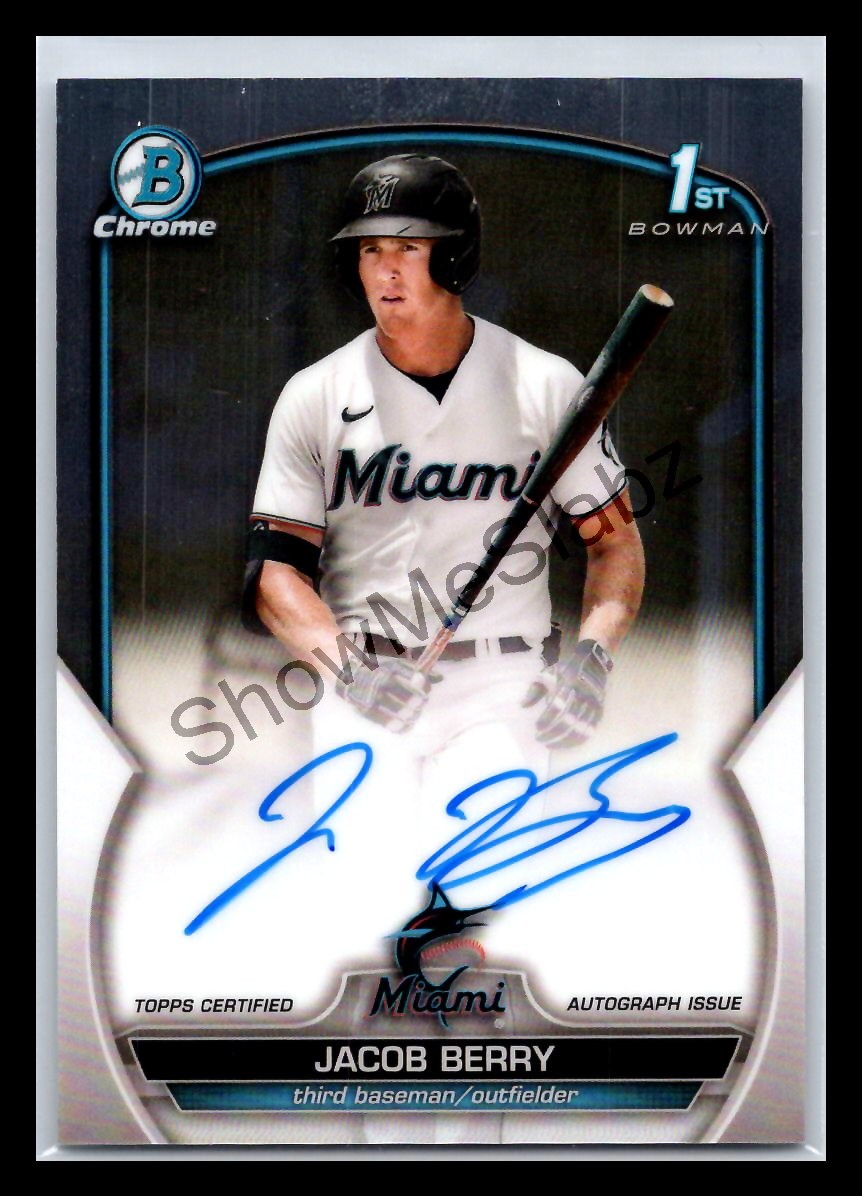 2023 Bowman #CPA-JB Jacob Berry Chrome Prospect Autographs
