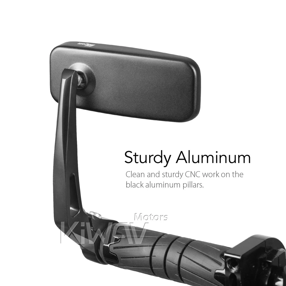 Bar end mirrors Classic black fits 1" hollow bar ID 17-24mm fits Honda VT VTX VF - Image 4 of 4