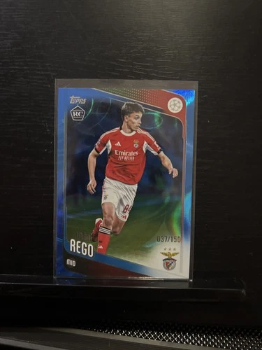 2025-26 Topps Uefa Club Competitions - Joao Rego #168 Blue Raindrops /150 (RC)