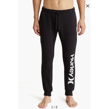 Hurley Men's Graphic Logo Joggers BlackSize Medium