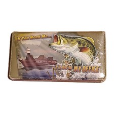Promotional Buck Wear Checkbook Cover - Bass Fishing Wallet Green Brown