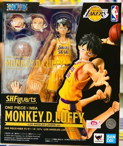 In-Stock Bandai S.H.Figuarts ONE PIECE × NBA Monkey D. Luffy -LOS ANGELES LAKERS - product listing photo