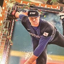 2025 Topps Holiday - Holiday Variation Tarik Skubal #H74 Gold Holiday Lights