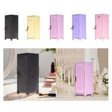 Mini Locker Desktop Storage Organizer Metal with Lock and Key Lock Box for Girls