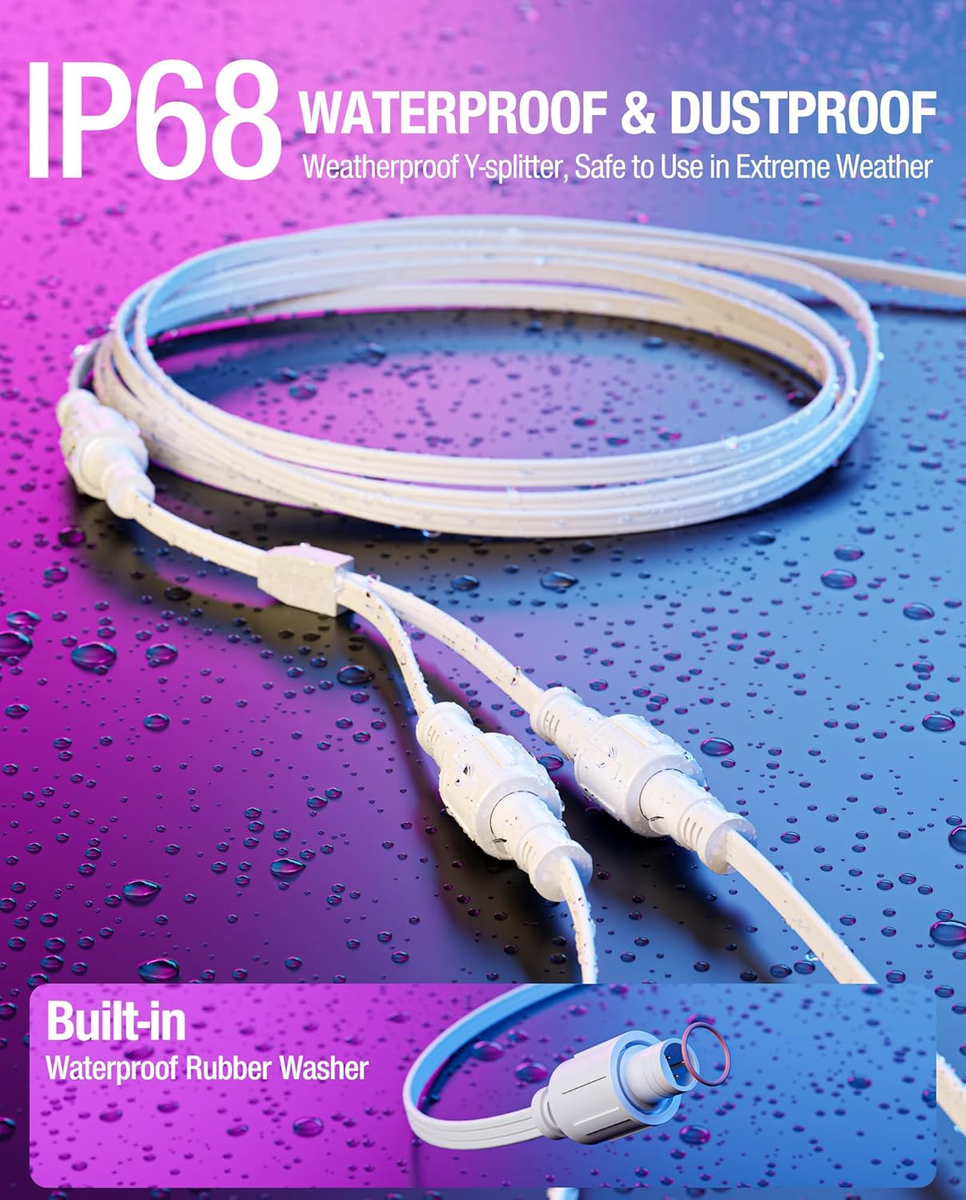 Y-Splitter for Eufy Permanent Outdoor Lights E22, S4 & Linkind HP5