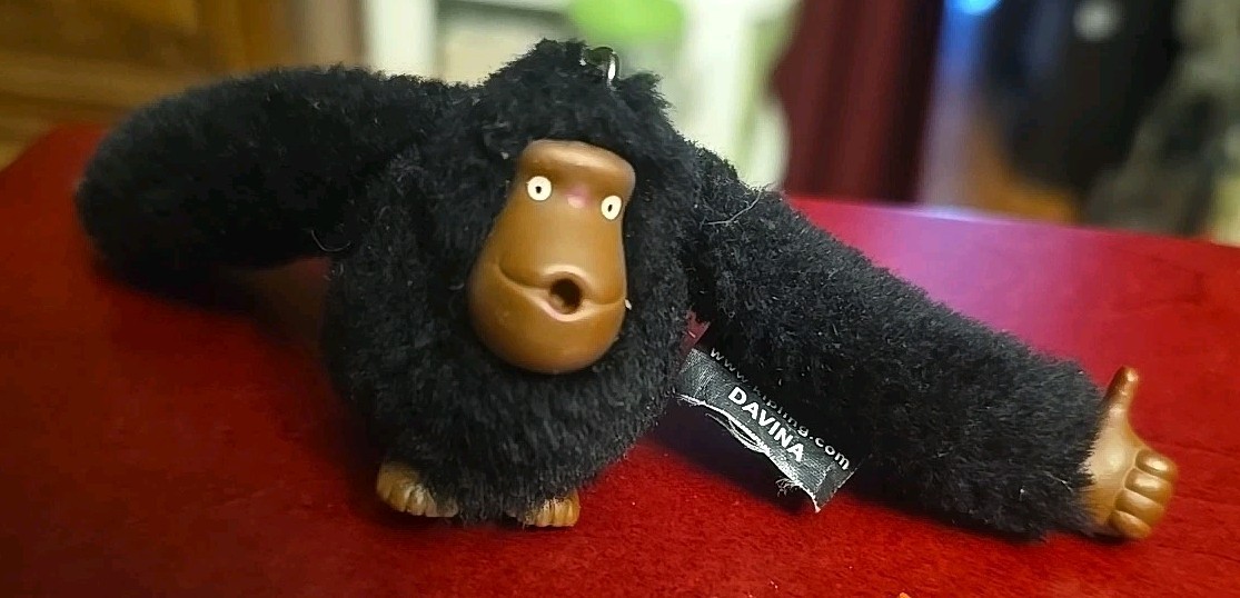 KIPLING MONKEY ''DAVINA'' KEYCHAIN KEY RING FOB CHARM BLACK | eBay
