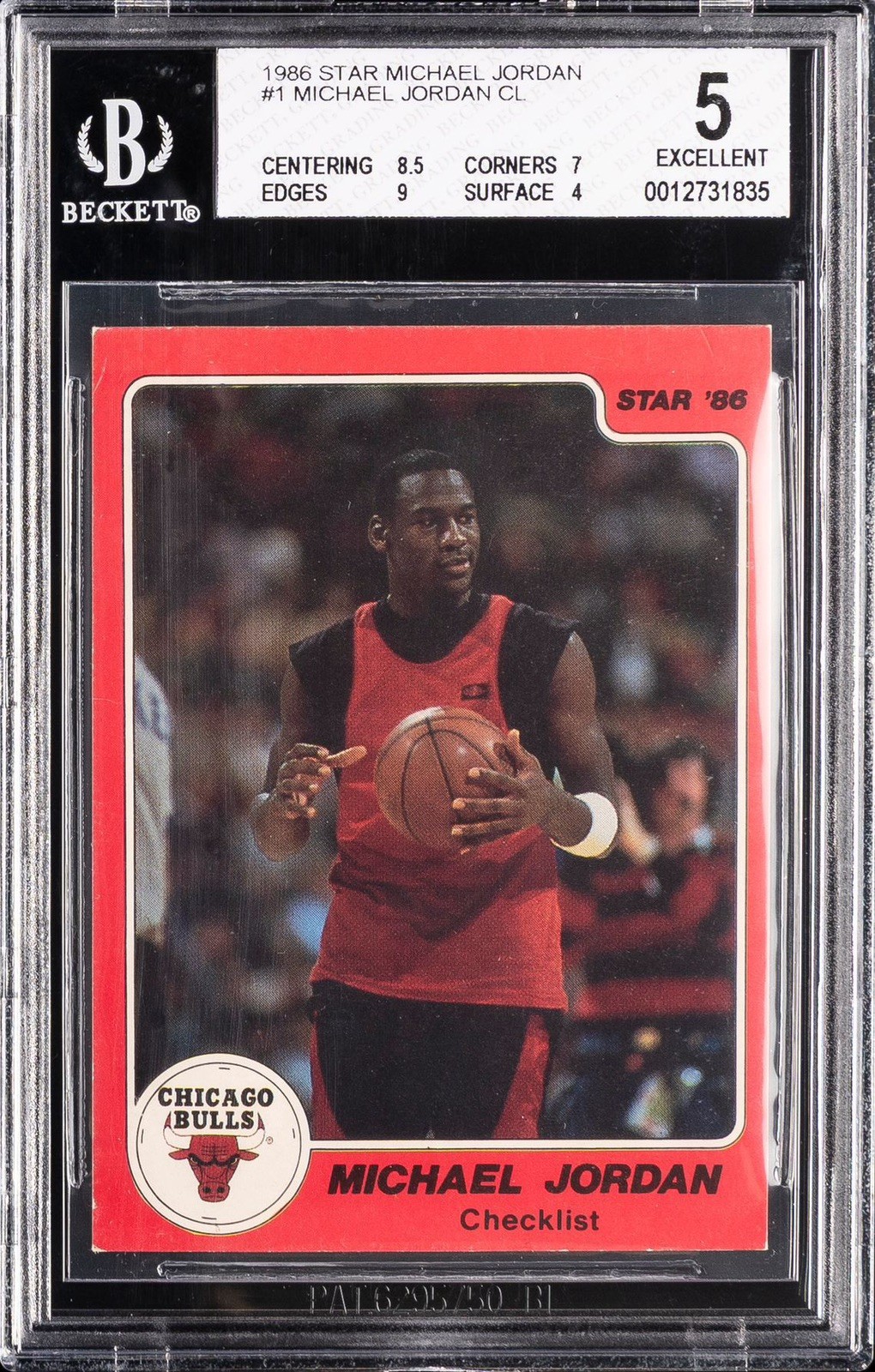 1986 Star Michael Jordan #1  Checklist (RC) BGS 5