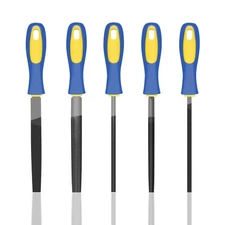 5Pcs 6'' High Carbon Steel File Rasp Set with Soft Rubber Non-slip Hand...