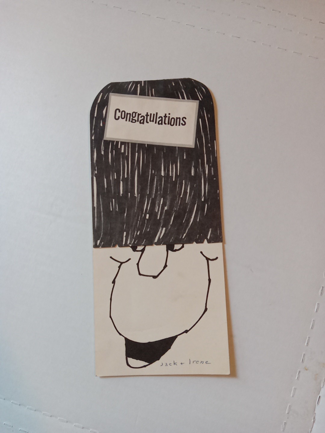 Beatles  Rare  Beatle-Cut Birthday Card  1964 Rust Craft Studio