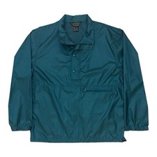 Vintage Eddie Bauer Windbreaker 90s Green Anorak  Zip Pullover Jacket - Large