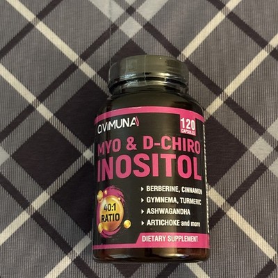 CIVIMUNA MYO & D-CHIRO INOSITOL 40:1 RATIO 120 CAPSULES DIETARY SUPPLEMENT 
