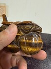 Rare Very Large Antique/ Vtg. Chinese Tiger Eye Stone Snuff Bottle — photo 7