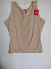 SPANX SIZE 1X NUDE TANK QVC IMPROVED HEM NUDE SLIMMING CAMISOLE NEW WITH TAGS