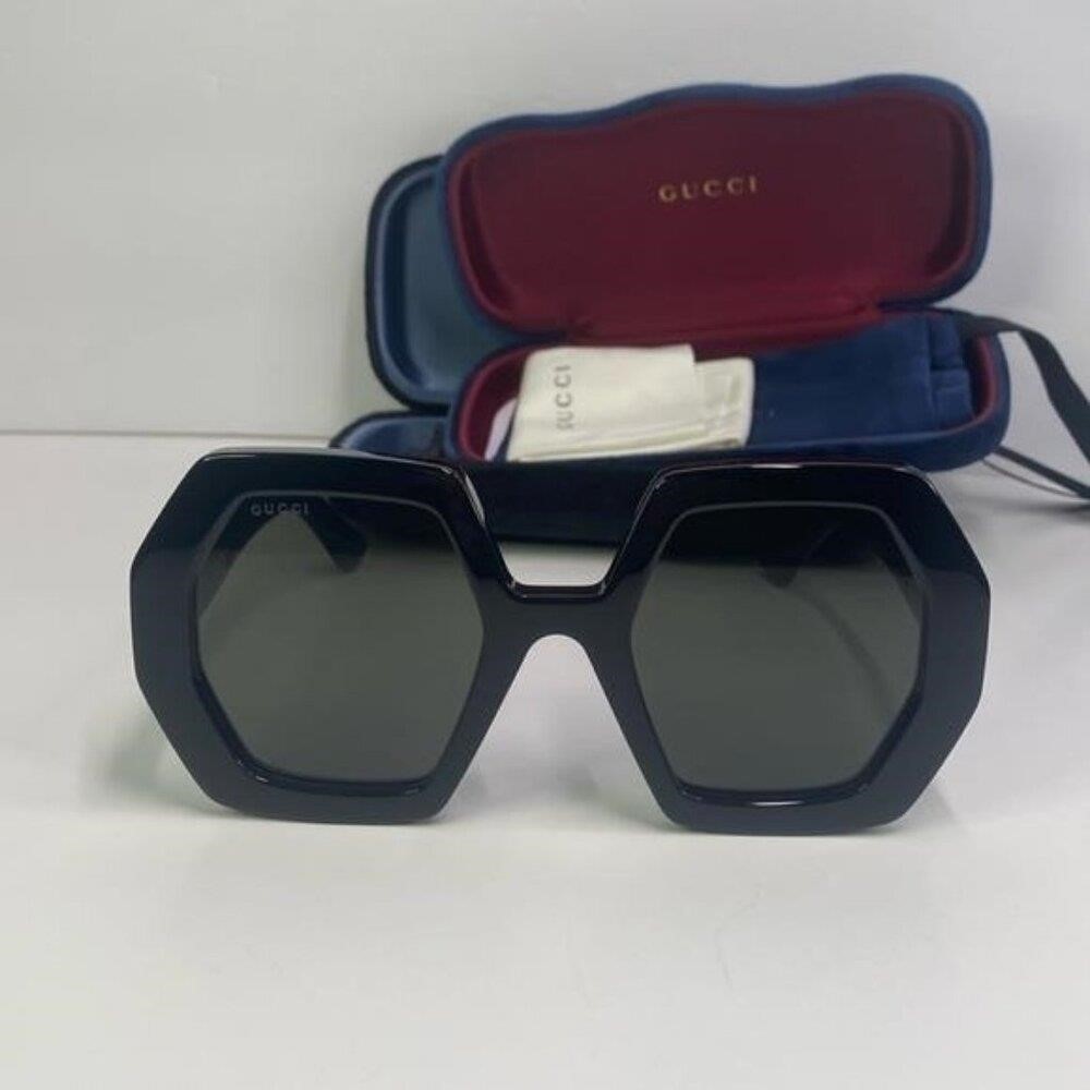 - NEW AUTHENTIC GUCCI GREY GEOMETRIC UNISEX SUNGLASSES GG0772S 004 55 image 7