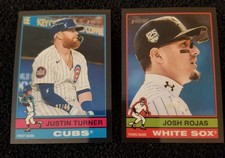 2025 Topps Heritage HI # Chrome 2 Black Refractors /76 Justin Turner Josh Rojas 
