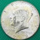 1968 D KENNEDY SILVER HALF DOLLAR-BU(513d)