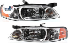 Headlights Assembly Pair for Nissan Altima 2000-2001, Driver and Passenger Side