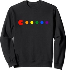 Video-Game Rainbow Polka Dot Pride Month LGBTQ Unisex Crewneck Sweatshirt