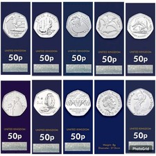 2016-2025 Rare BUNC UK 50p Fifty Pence coins Snowman Dinosaur Gruffolo ++