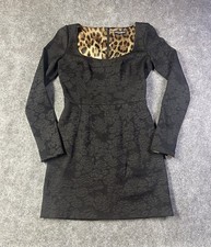 DOLCE & GABBANA Floral Jacquard Black Mini Dress Size IT 42 U.S 6, U.K 10