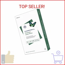 Hammermill Printer Paper, Premium Laser Print 24 lb, 8.5 x 14-1 Ream (500 Sheets
