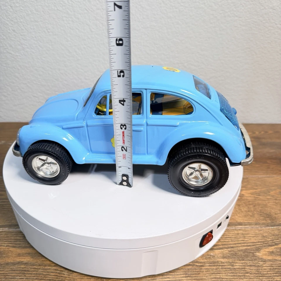 老式 Aoshin 吸烟大众大众 Bug 汽车玩具带盒非工作展示 — 第 4/4 张图片