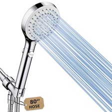 FASDUNT Shower Head with Handheld, High Pressure Handheld Premium Chrome