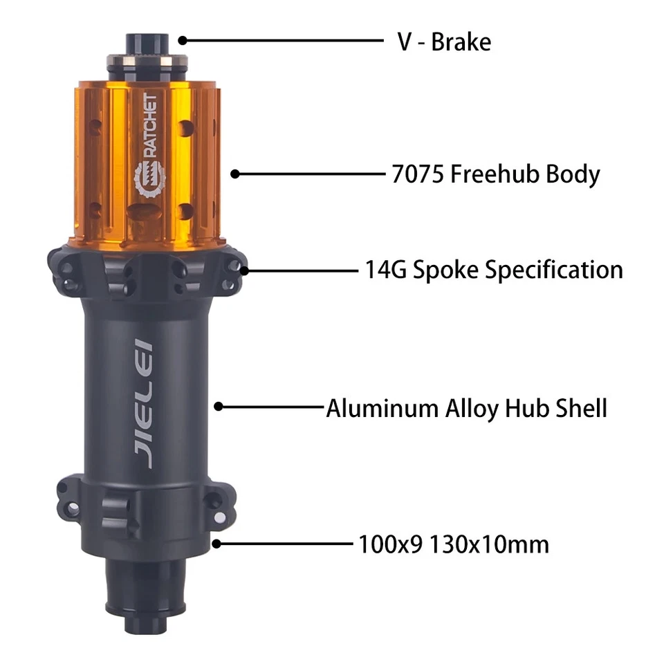 Buje de freno ultraligero 36T trinquete en V delantero 20 trasero 24 orificios freno de disco buje de bicicleta de carretera Foto 3 de 4
