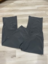 Nike Leggings Pants Dri-Fit Womens Sz M Gray Wide Leg Yoga Athleisure Mid Rise 