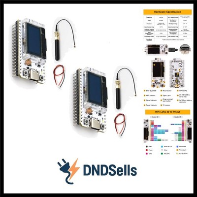 LoRa Entwicklungsplatine, Meshtastic LoRa V3 Modul mit OLED Display und Anten...
