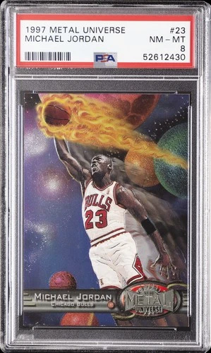 1997 METAL UNIVERSE #23 MICHAEL JORDAN PSA 8