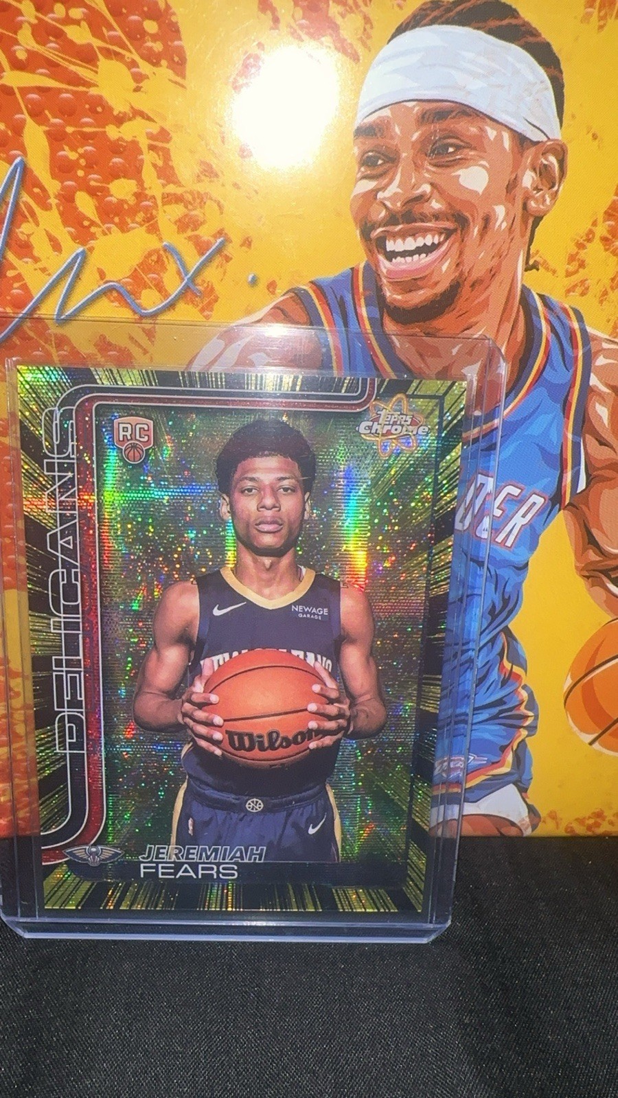2025-26 Topps Chrome Radiating Rookies Case Hit SSP Jeremiah Fears PELICANS