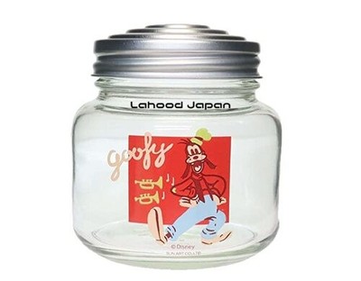 Sun Art Disney Goofy Glass Canister Storage Container Approx. 375ml Retro Style