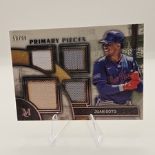 Topps Museum Collection 2025 Quad Relic Insert Juan Soto Mets #SPPQ-JSO 50/99