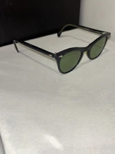 Vintage Mid Century AMERICAN OPTICAL Eyeglasses Black Frame 5 1/2, Green Tint