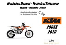 KTM 250SX 250 SX Service Repair Workshop Manual USB  2020