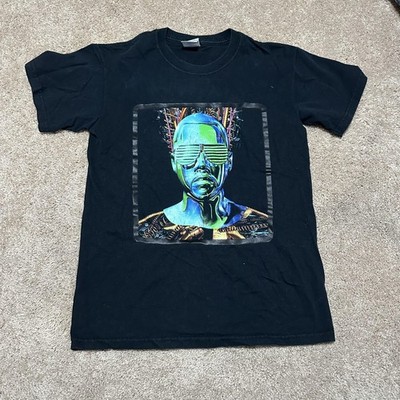 Kanye West Shirt Mens Small Black Glow In The Dark Tour Concert