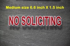 4X No Soliciting Stickers Premium Indoor Static face Cling on Window Glass