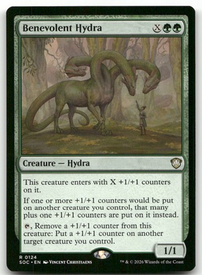 #ad Benevolent Hydra #124 NM Commander: Secrets of Strixhaven SOC Magic MTG $3.49