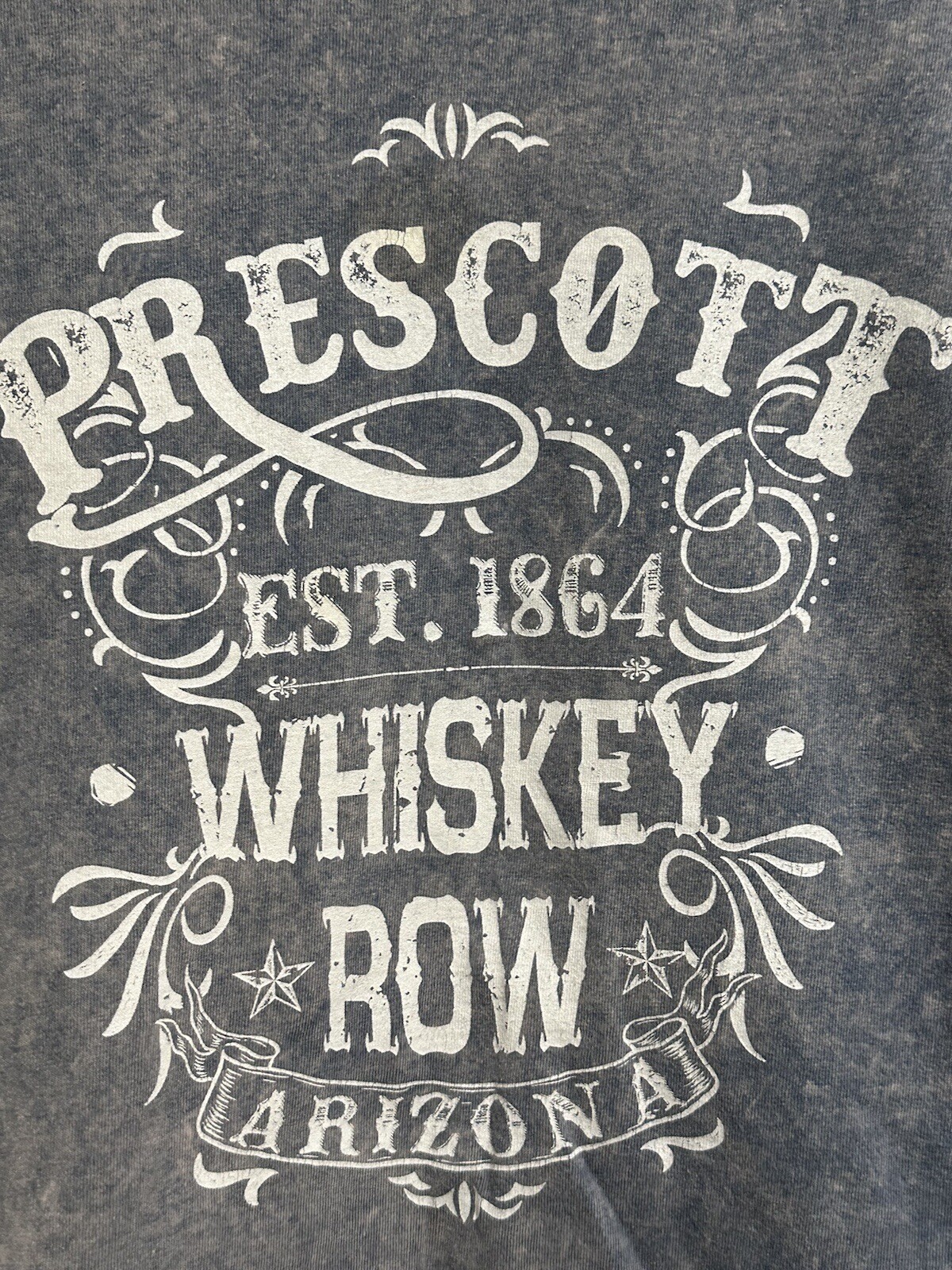 Maglietta blu con grafica Prescott Arizona whisky fila taglia small blu da donna