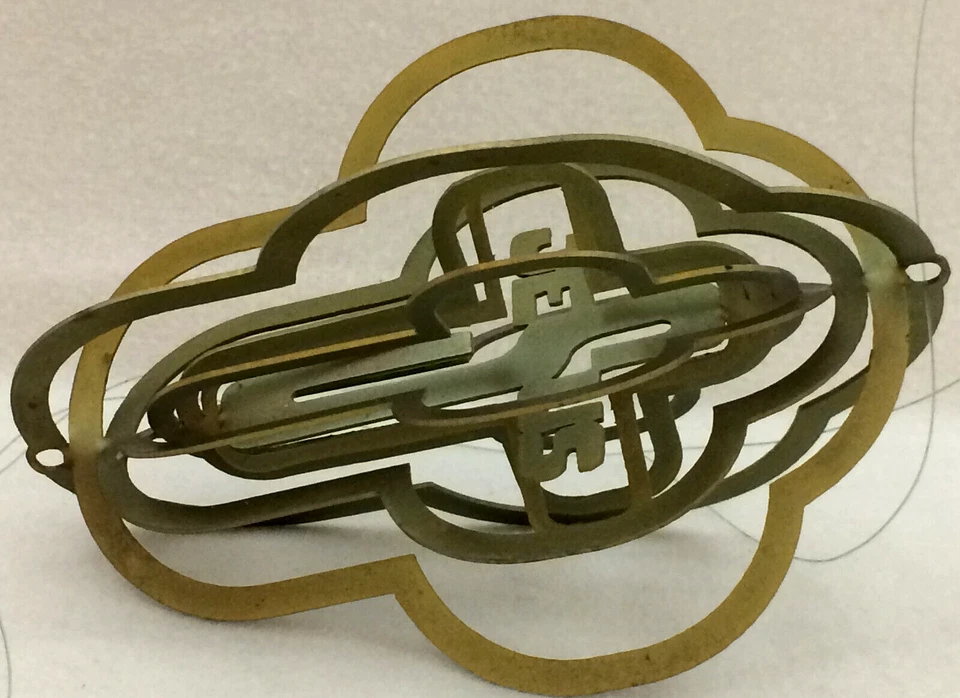 Spinner Viento Acabado Latón 8 Niveles Duradero 6" X 5" Nombre JESÚS Ventana Jardín Foto 3 de 4