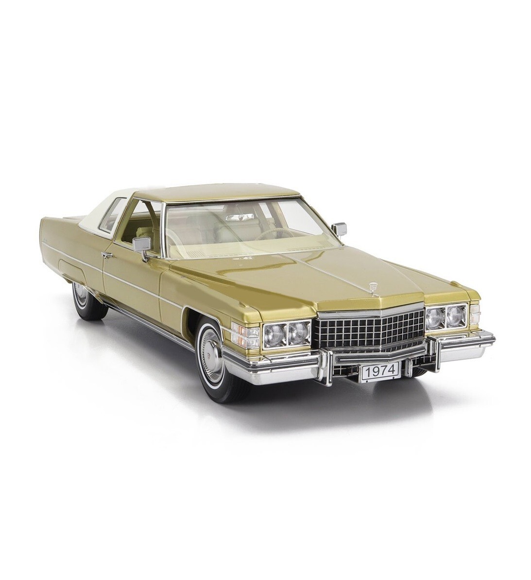 1974 CADILLAC COUPE DEVILLE GOLD 1:18 SCALE BY STAMP-MODELS