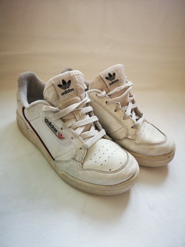 Kids Adidas White Leather Trainers Size 