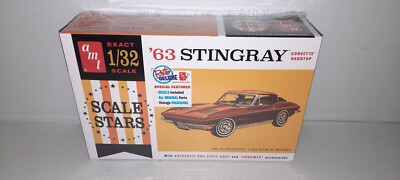 Maquette AMT Chevrolet Corvette 1963 – 1/32, Plastique, à Peindre
