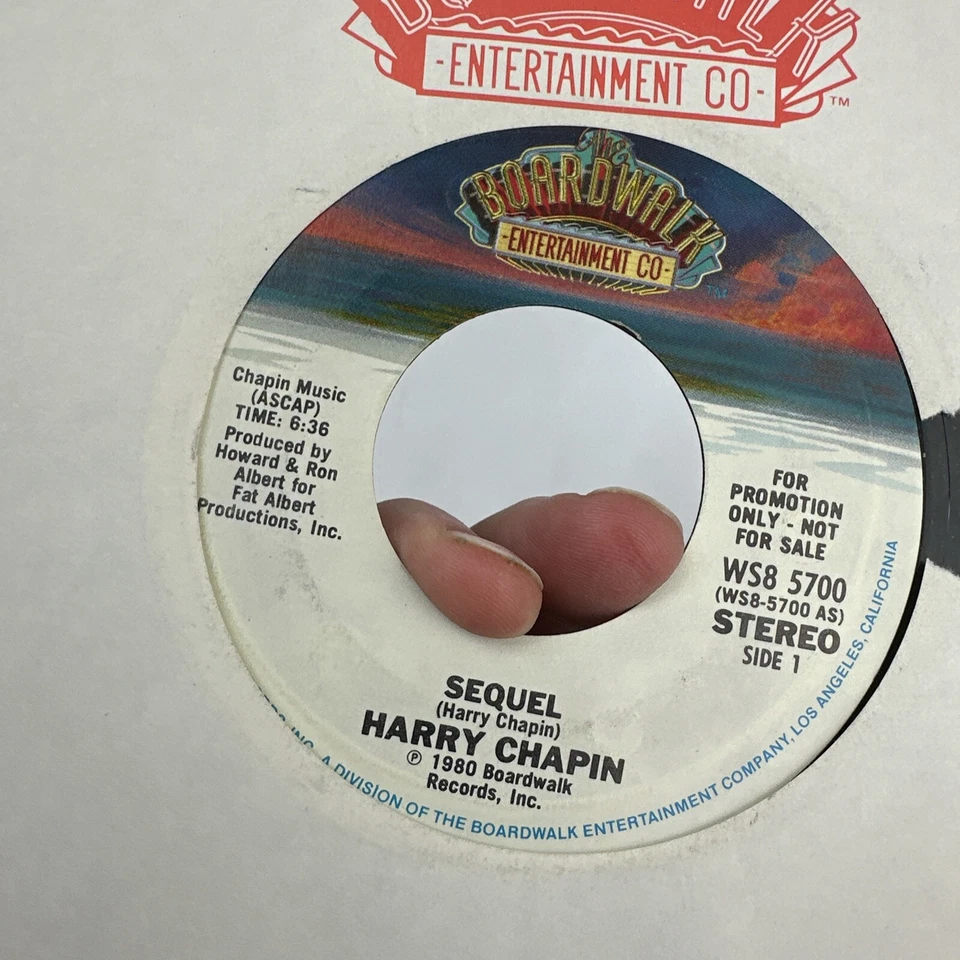 Harry Chapin – Sequel Promo Record 45 RPM Vinyl - Image 2 of 2