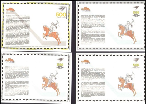 500 Years of Post Europe Austria Germany 1490 1990 FDC Folio Collection - Picture 4 of 8