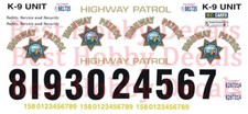 California Highway Patrol 125th - 124th Scale Waterslide Decals Police