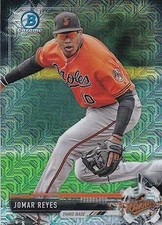 Jomar Reyes 2017 Bowman #BCP137 Chrome Prospects Mojo Baltimore Orioles