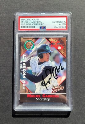 DJ CELORY WORLD CELO CUP 1994-2001 直筆サイン Miguel Cabrera signed 2001 Kane County Cougars Top Prospect